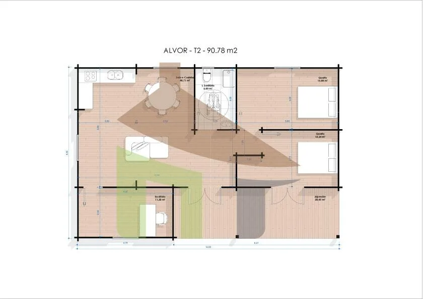 ALVOR Alvor — Casa de Madeira Pré fabricada Alvor