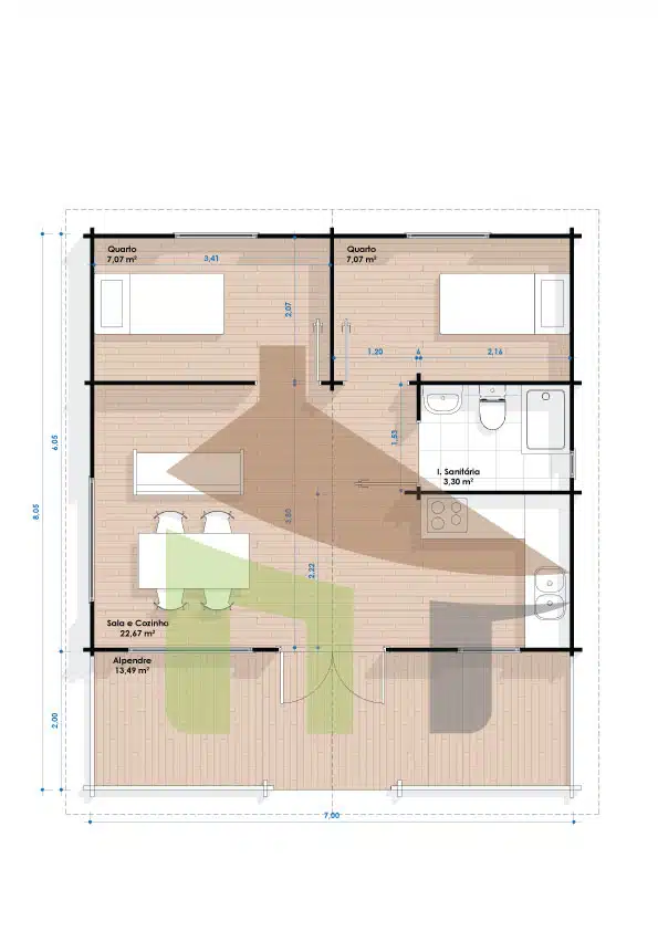 lille_b Lille b — Casa de Madeira Pré fabricada Lille