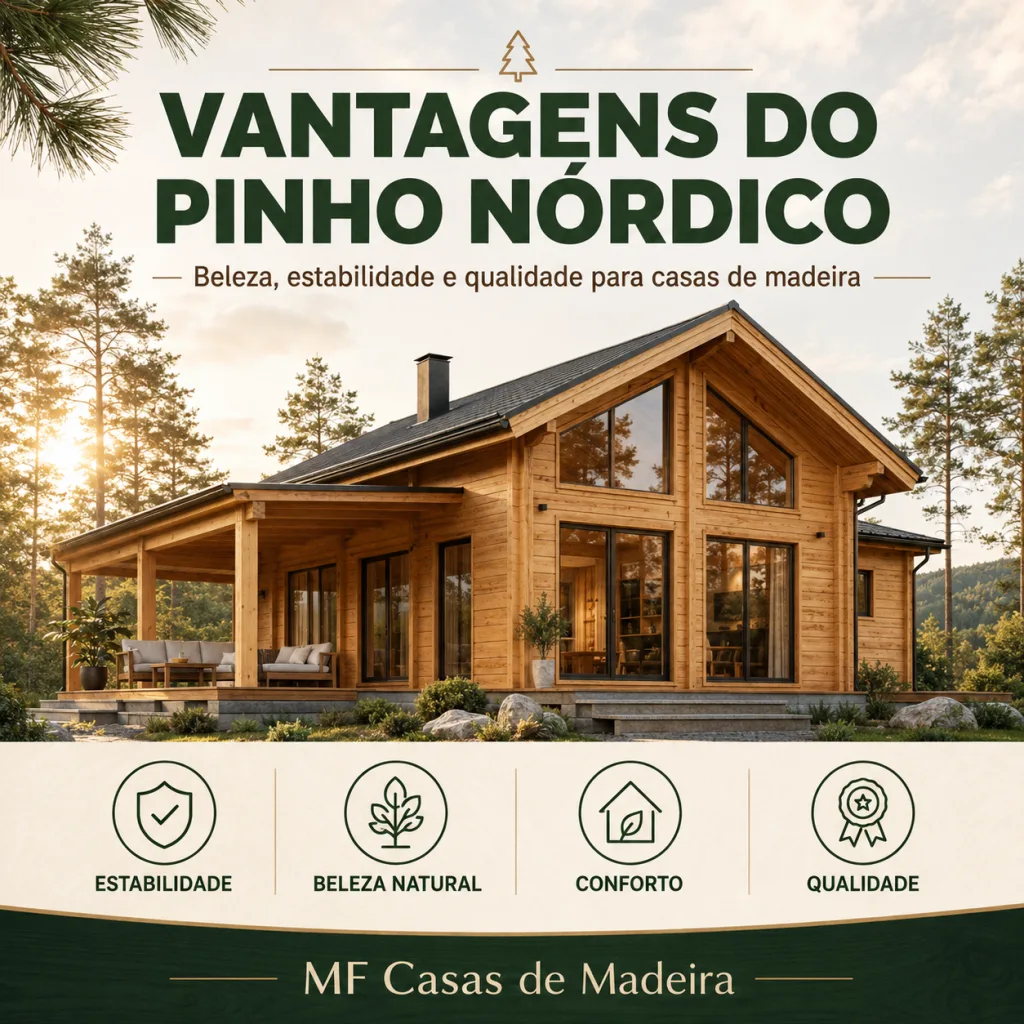 As vantagens do pinho nórdico nas casas de madeira