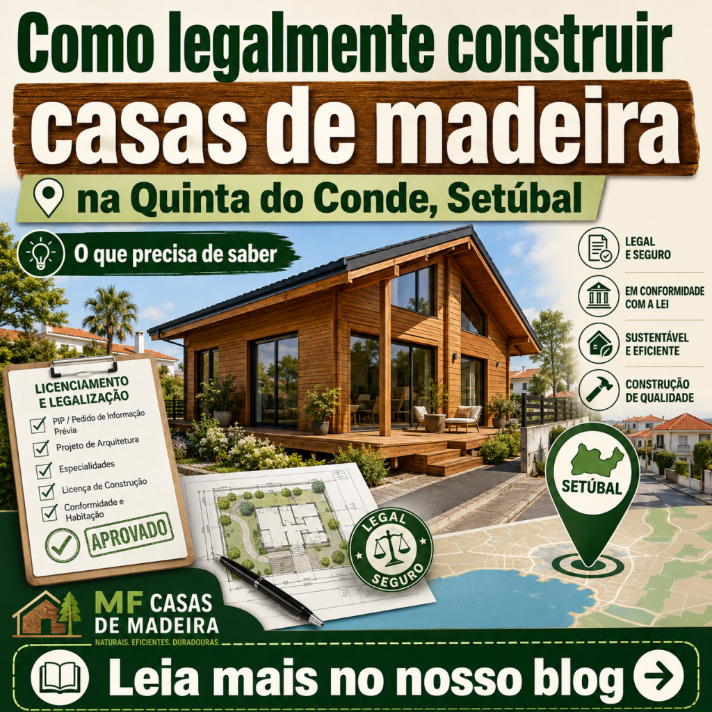 Como legalmente construir casas de madeira na quinta do conde, setubal
