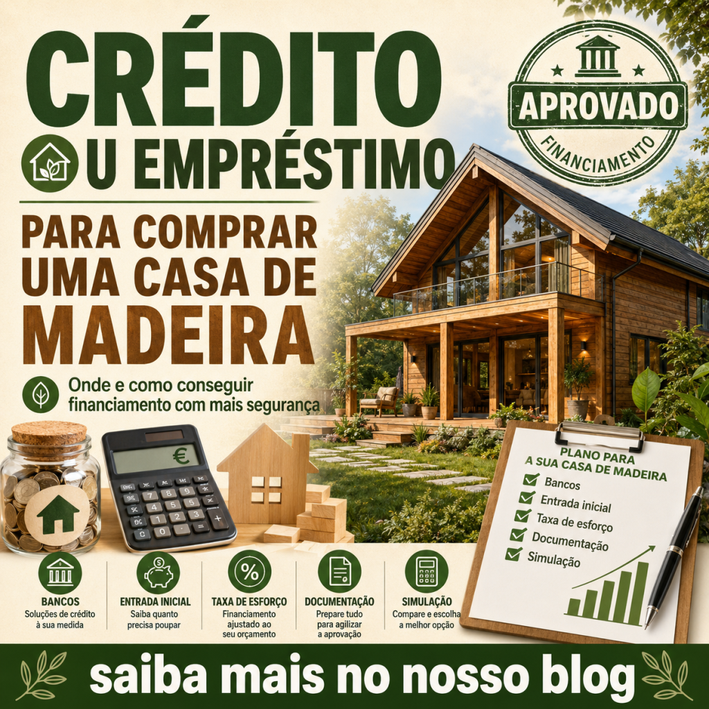 Onde como conseguir crédito ou empréstimo para comprar uma casa de madeira
