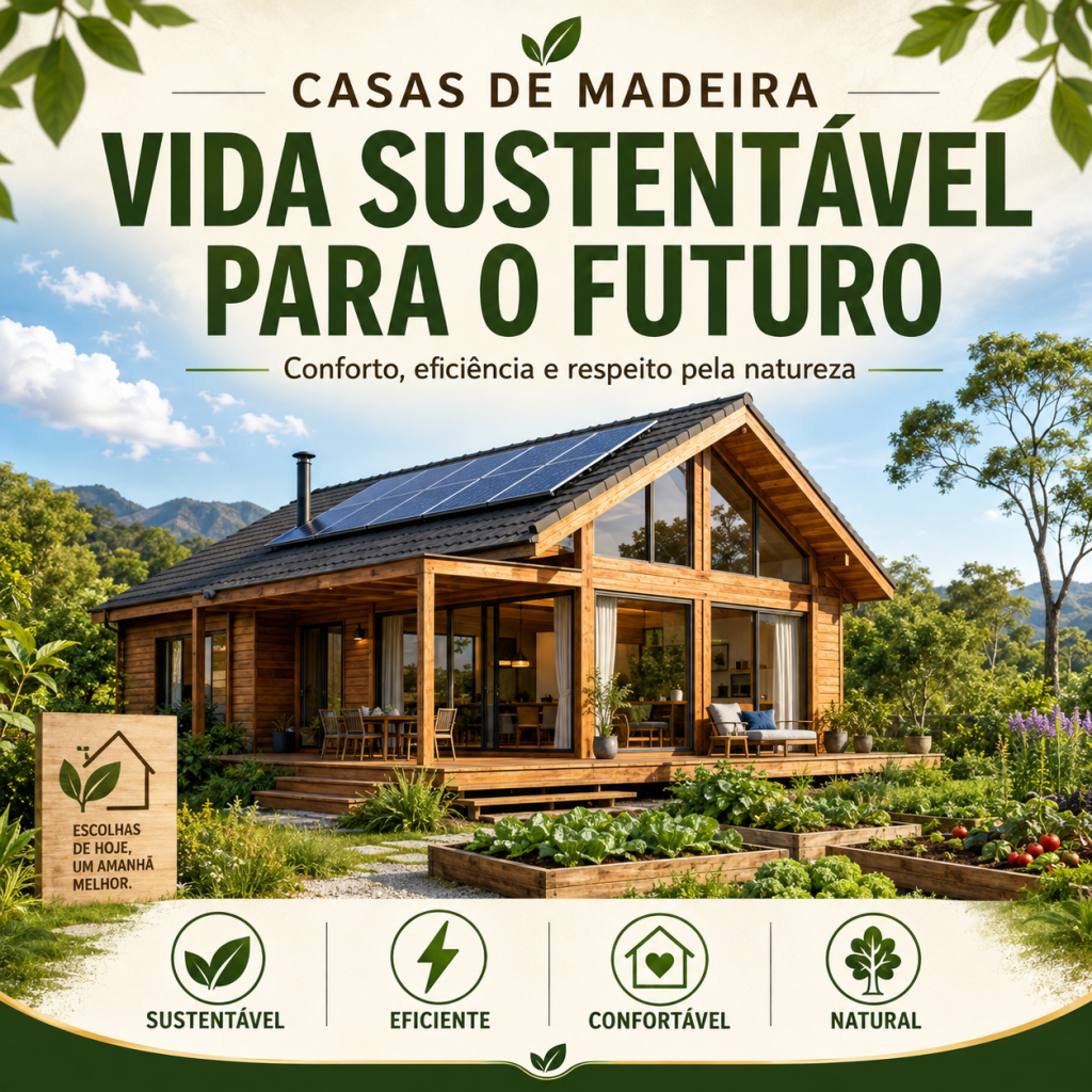Casas de madeira: Vida Sustentável para o Futuro?