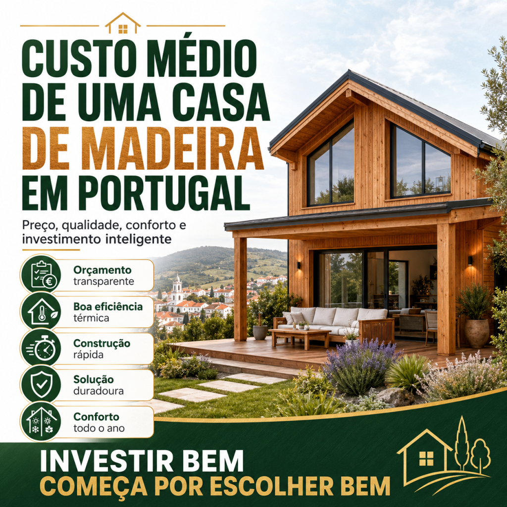 O custo médio de uma casa de madeira em Portugal