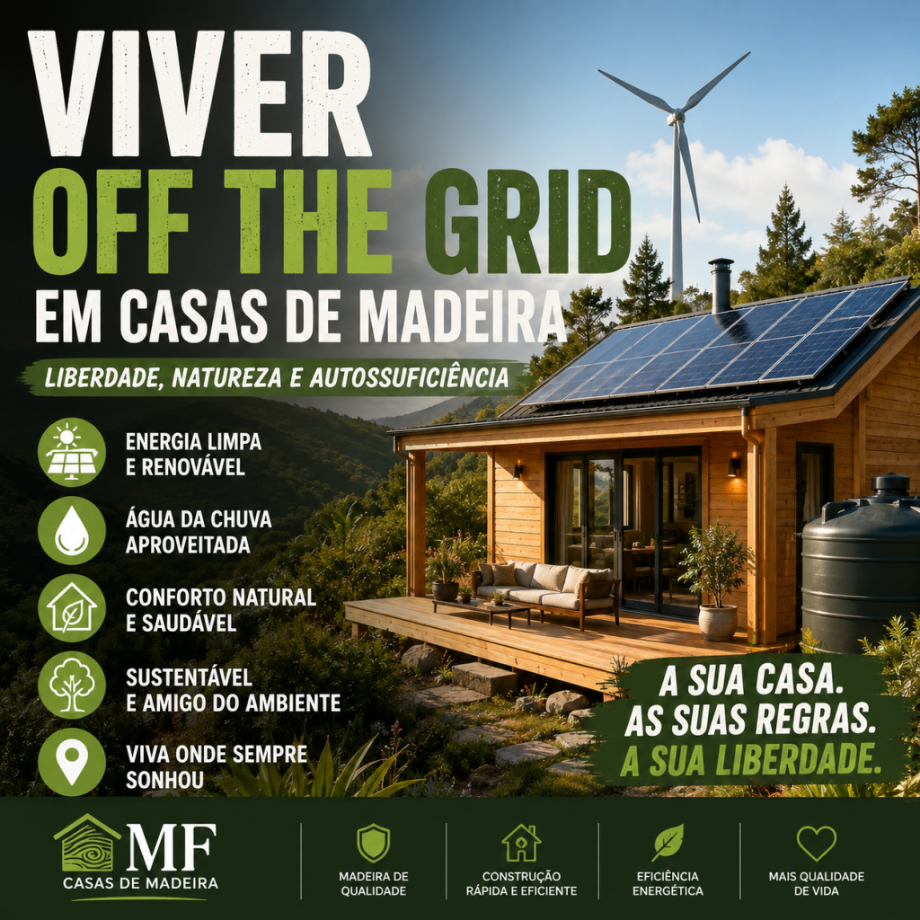 Viver “Off the grid” em casas de madeira