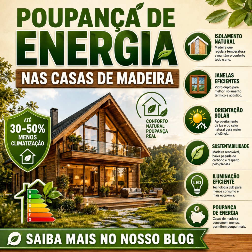 Poupança de energia nas casas de madeira
