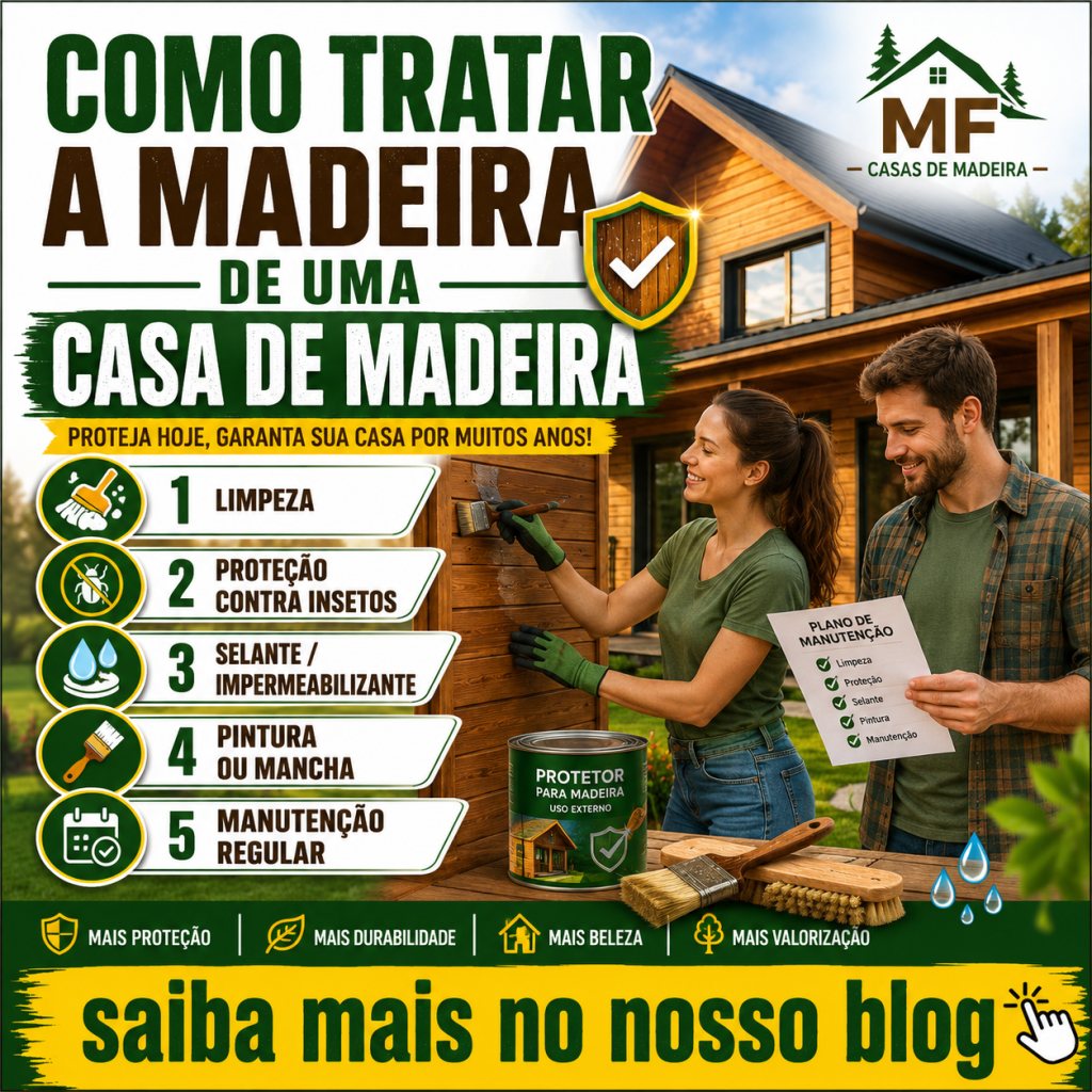 Como tratar a madeira de uma casa de madeira