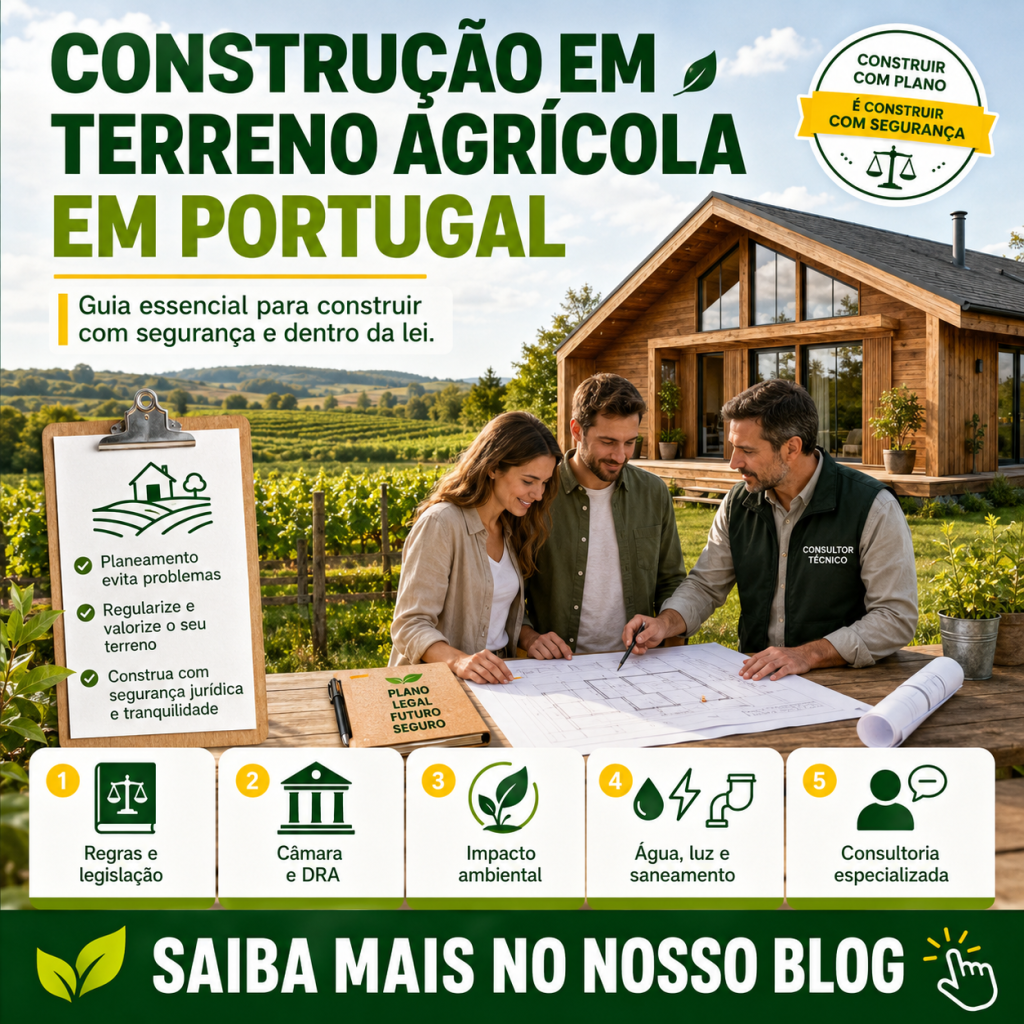 Construção em terreno agricola em portugal