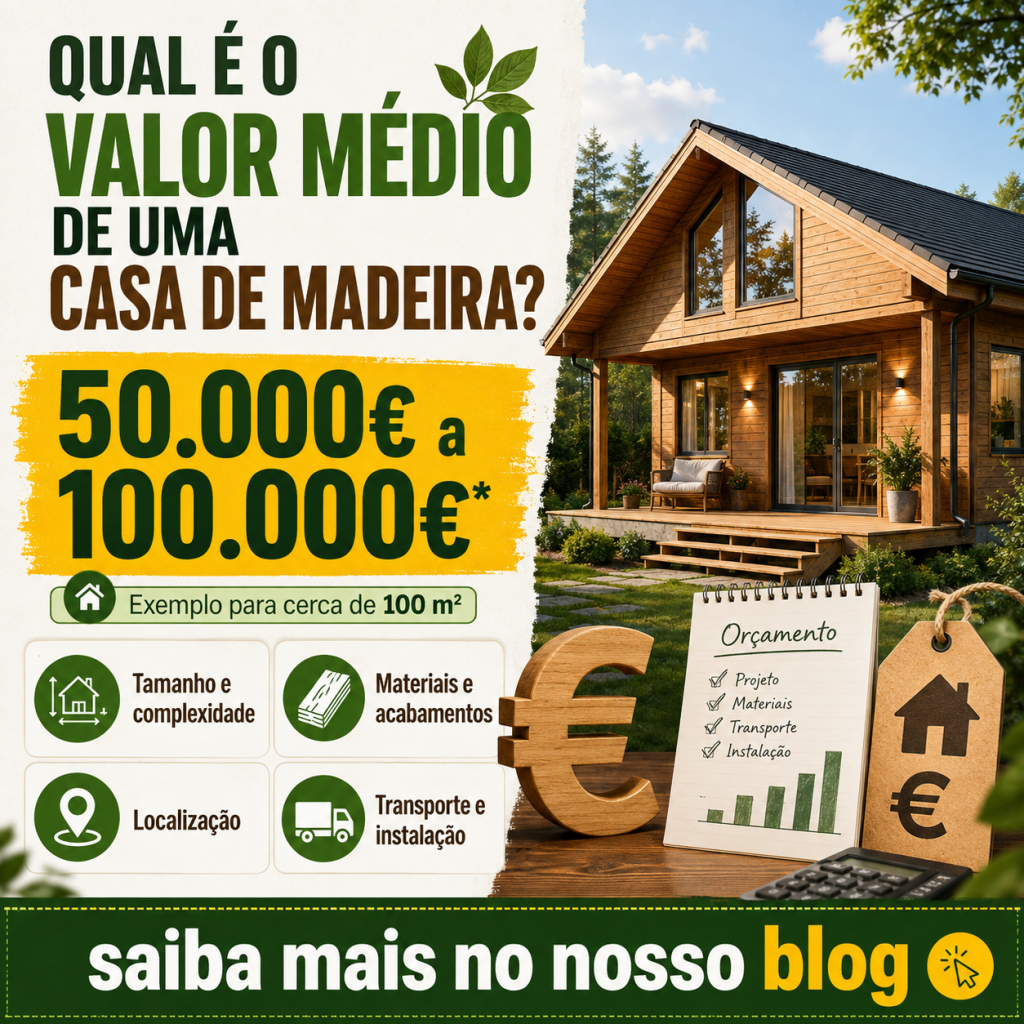 Qual é o valor médio de uma casa de madeira