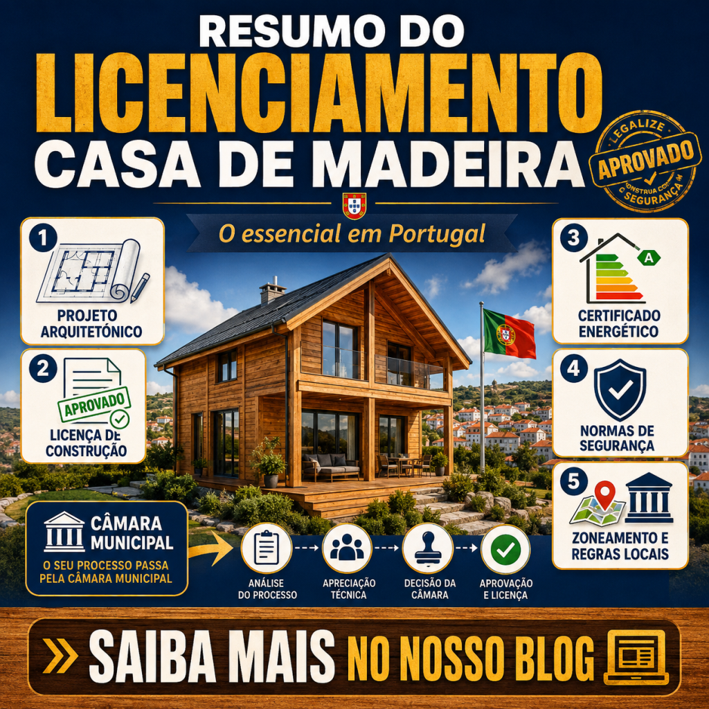 Resumo de um Licenciamento de uma casa de madeira