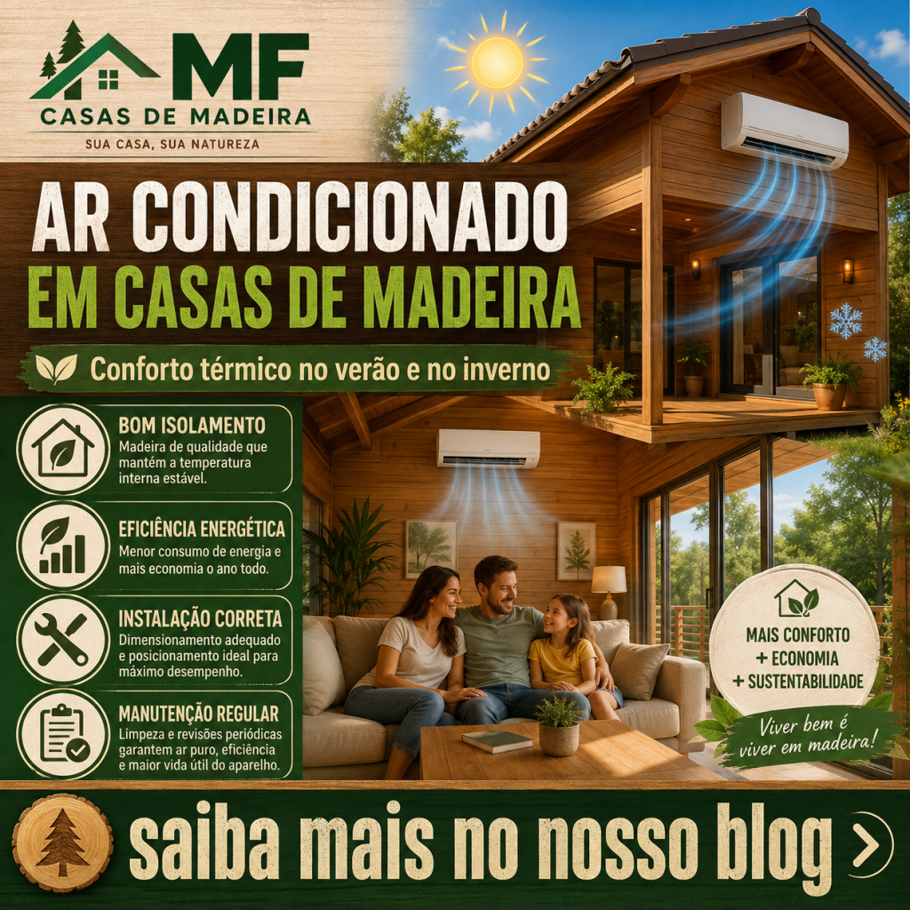 Ar condicionado em casas de madeira
