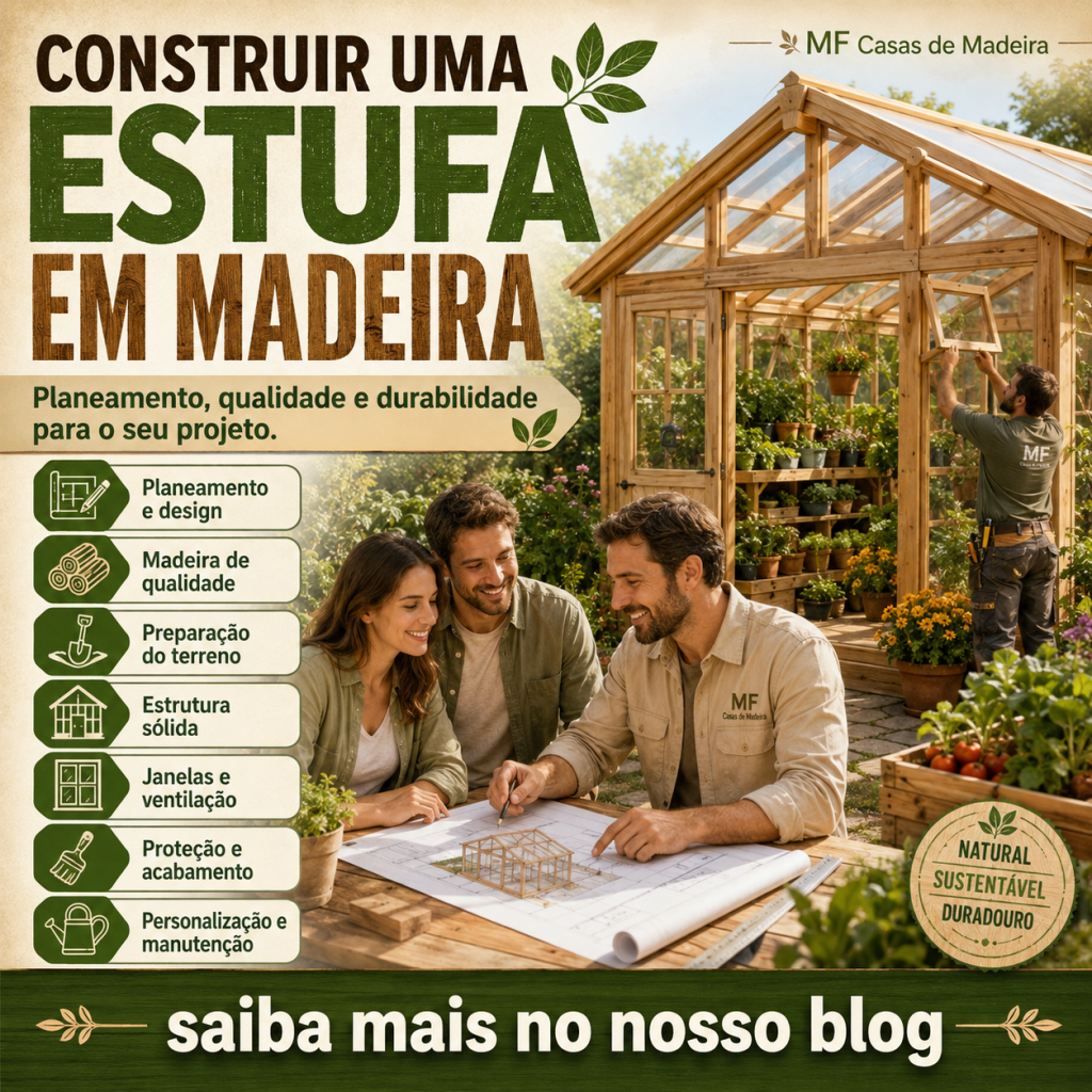 Construindo uma estufa em madeira com a MF Casas de Madeira