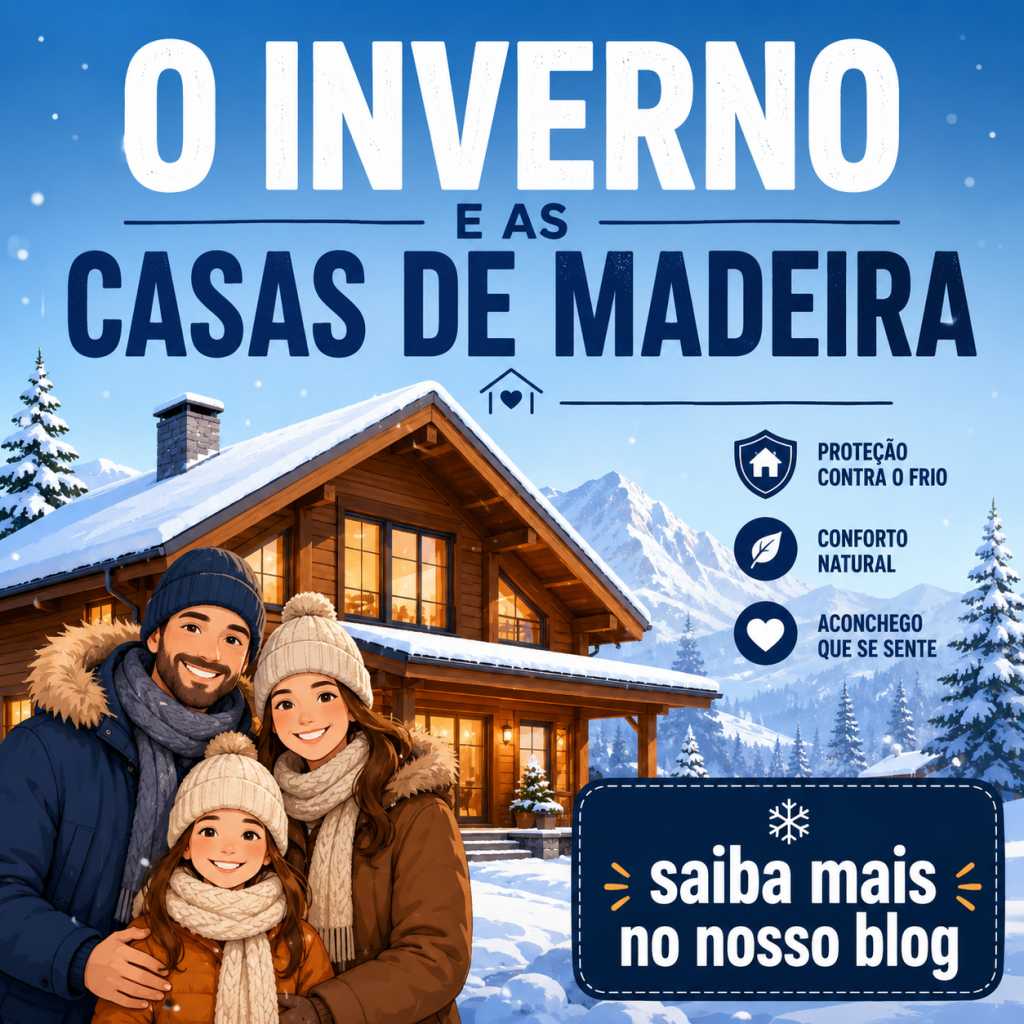 O Inverno e as casas de madeira