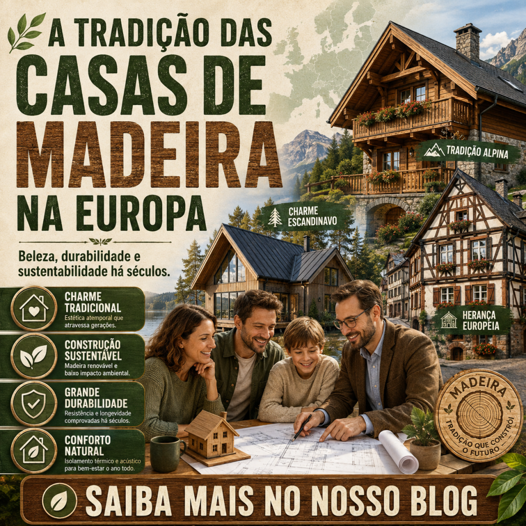 A tradição das casas de madeira na Europa