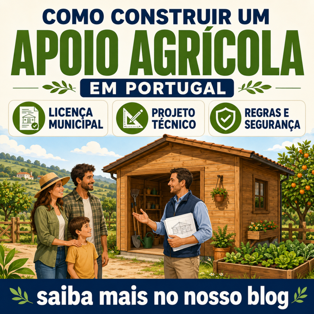 Como construir um apoio agricola em Portugal