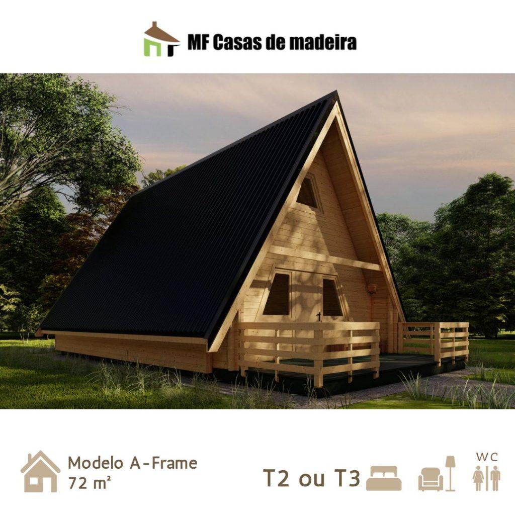 Read more about the article Casa de Madeira Pré fabricada Casa em A Frame 72m2