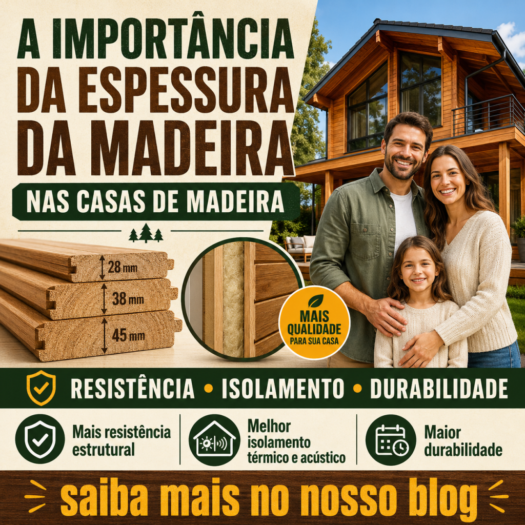 A importância da espessura da madeira nas casas de madeira