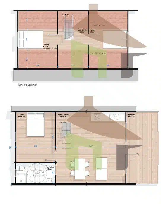 planta-t3-a-frame-casa-de-madeira Planta T3 a frame casa de madeira