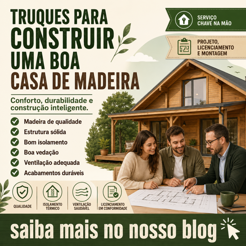 Truques para construir uma boa casa de madeira
