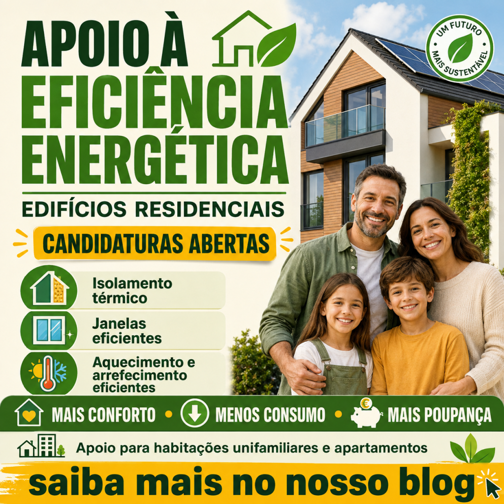 Abertas candidaturas ao novo programa de apoio à eficiência energética dos edifícios residenciais