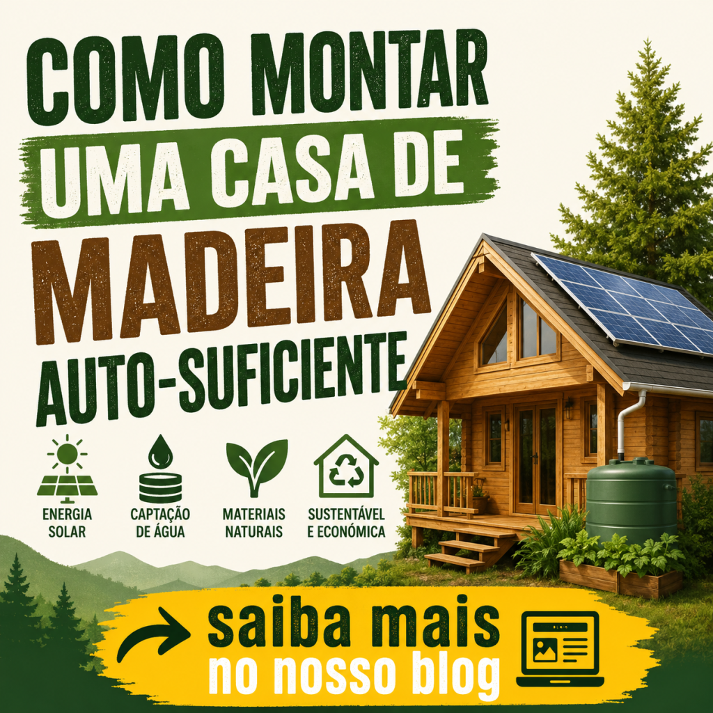 Como montar uma casa de madeira auto suficiente