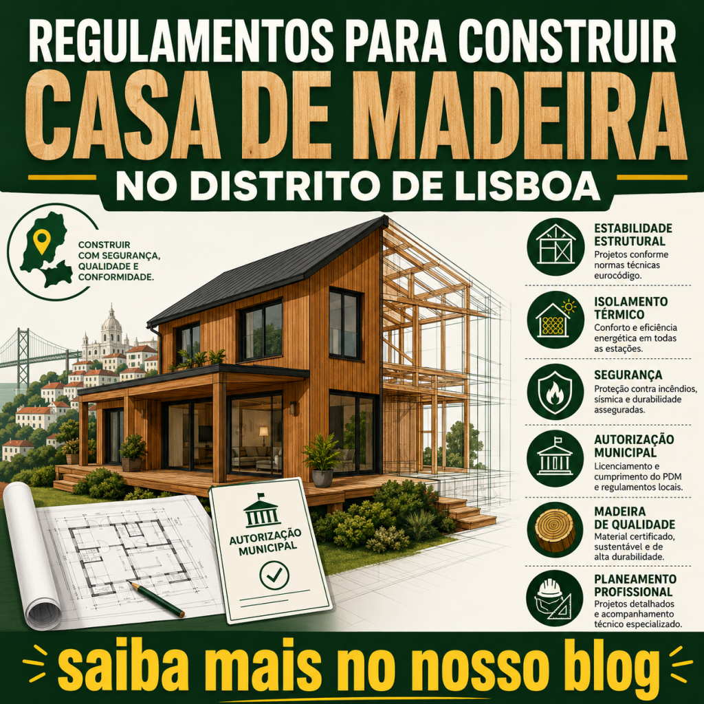 Regulamentos para construir uma casa de madeira no Distrito de Lisboa
