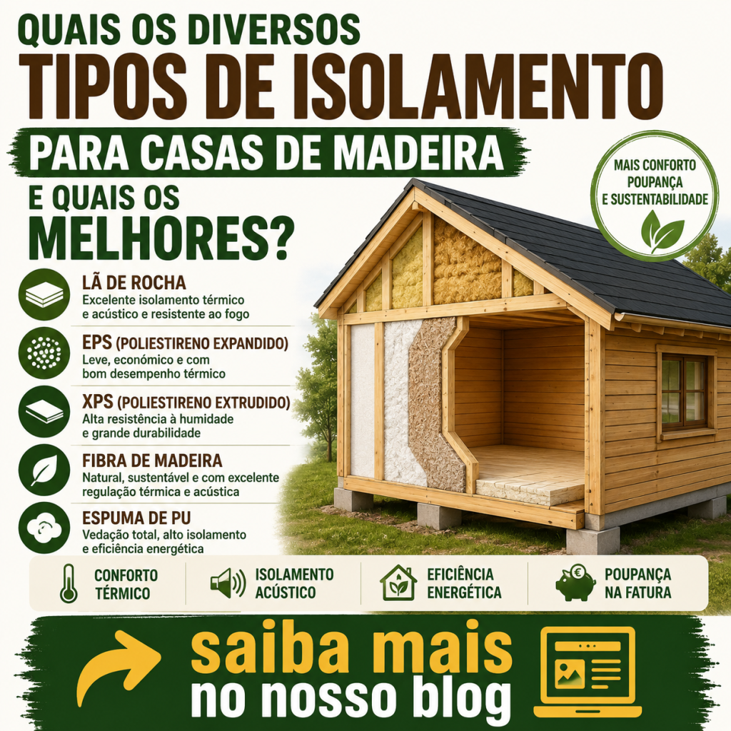 Quais os diversos tipos de isolamento para casas de madeira e quais os melhores?