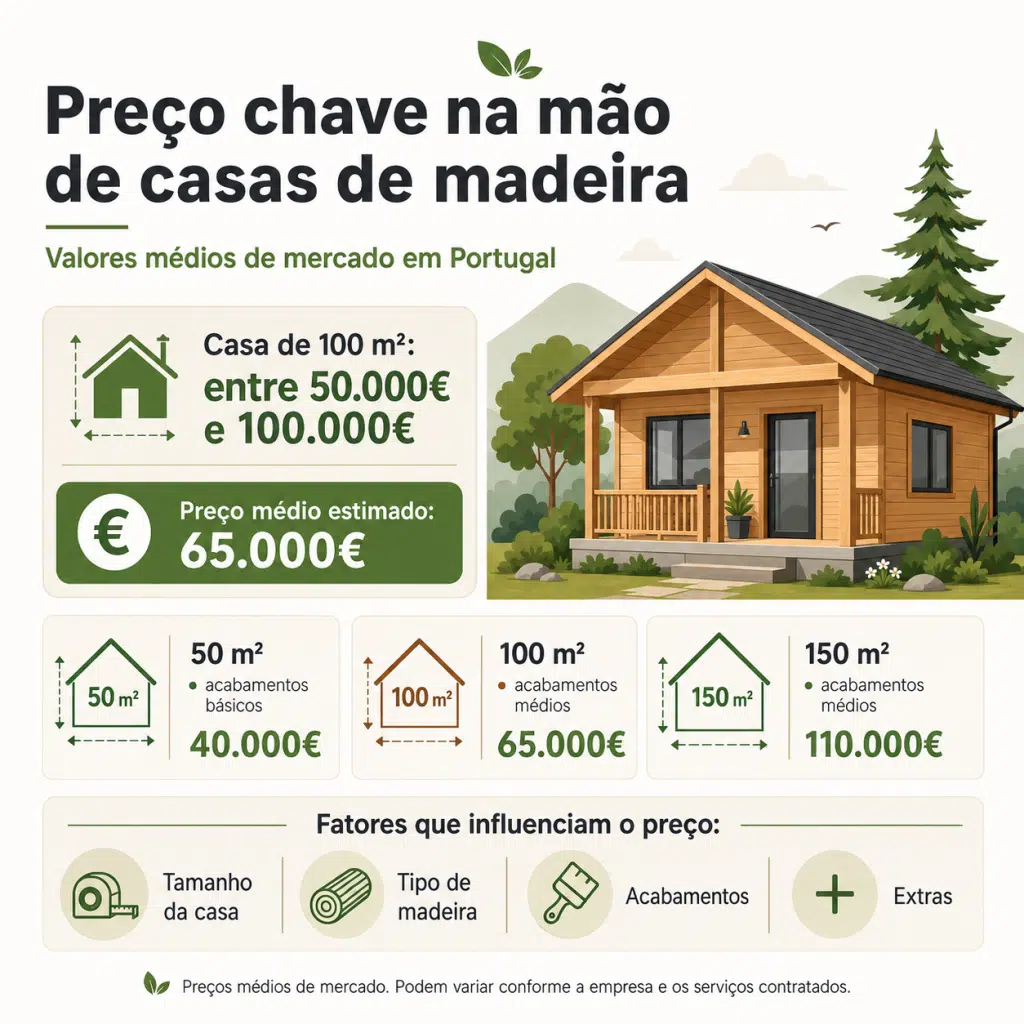 Preço chave na mão de casas de madeira