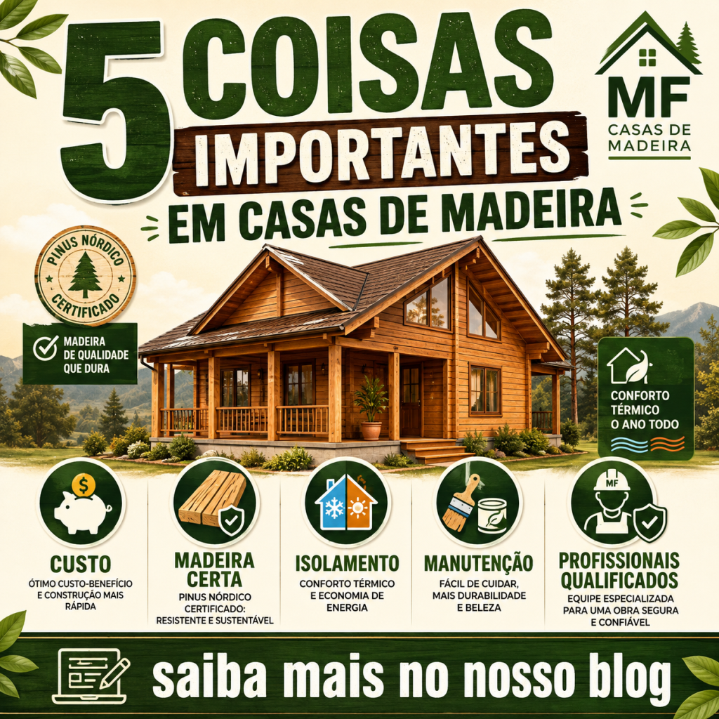 5 coisas importantes em casas de madeira
