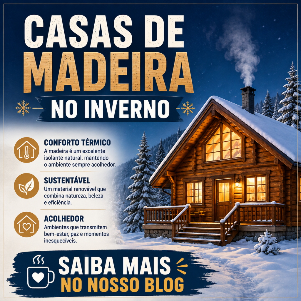 O inverno e as casas de madeira