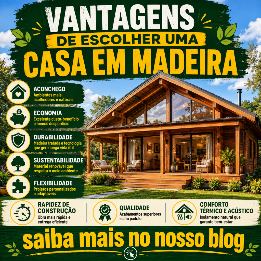 As vantagens de escolher uma casa em madeira