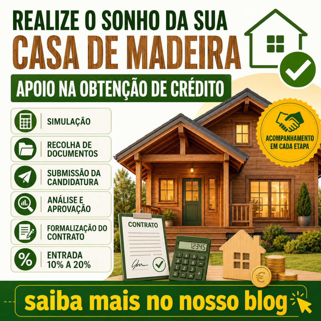 Realize o sonho da sua casa de madeira e o nosso apoio na obtenção de crédito