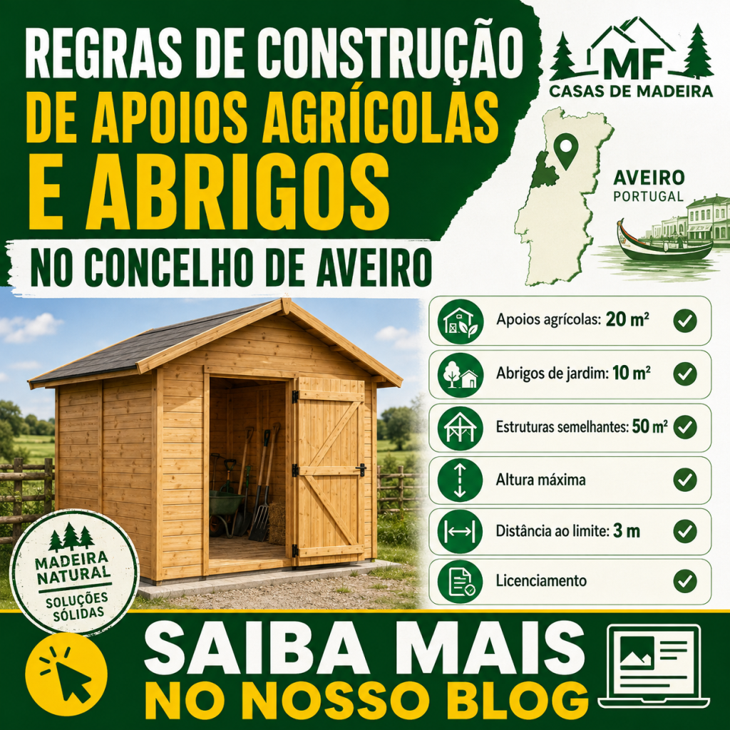 Regras de construção de apoios agrícolas e abrigos no concelho de Aveiro