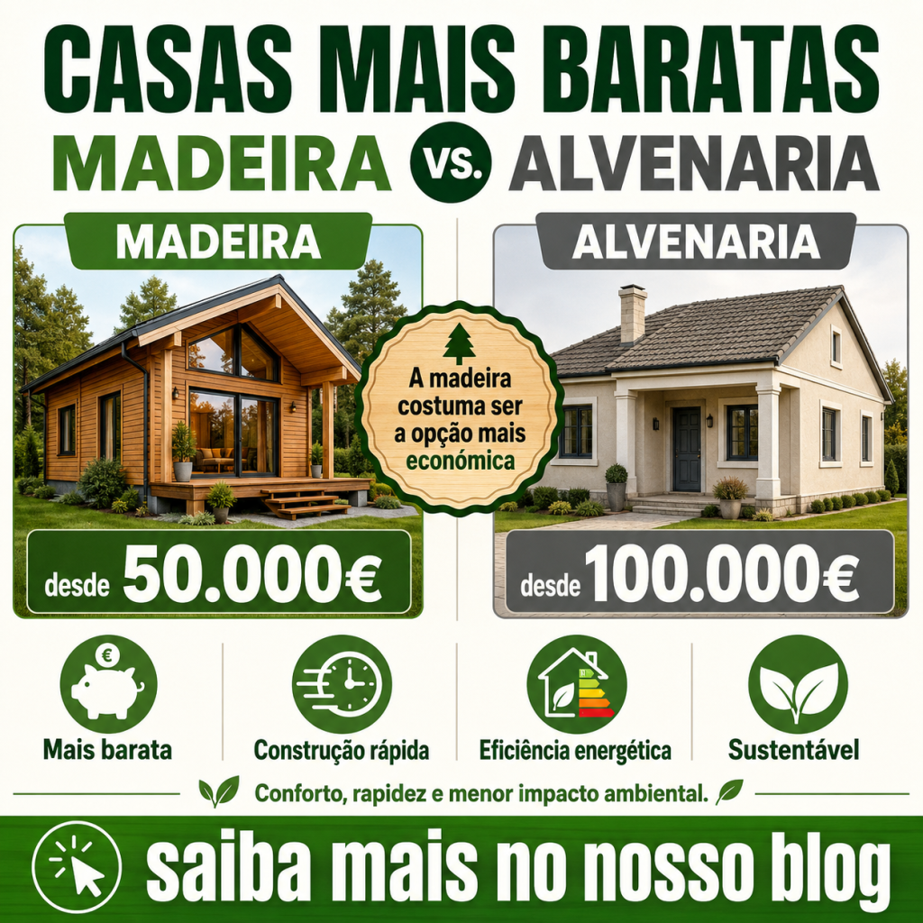 Casas mais baratas: Madeira vs. Alvenaria