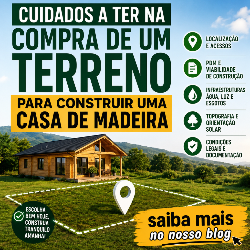 Cuidados a ter na compra de um terreno para construir uma casa de madeira