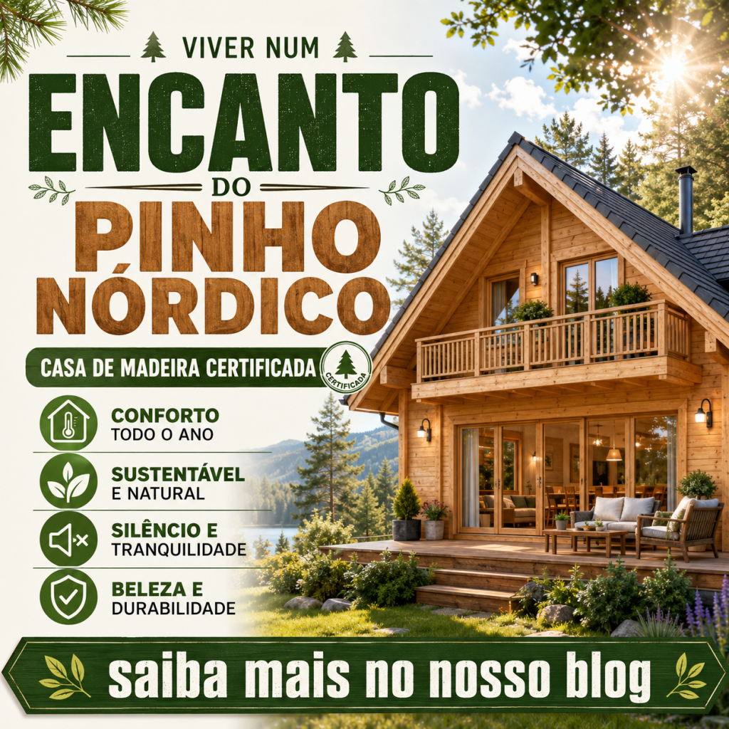 Viver num Encanto de Pinho Nórdico: Uma Casa de Madeira Certificada
