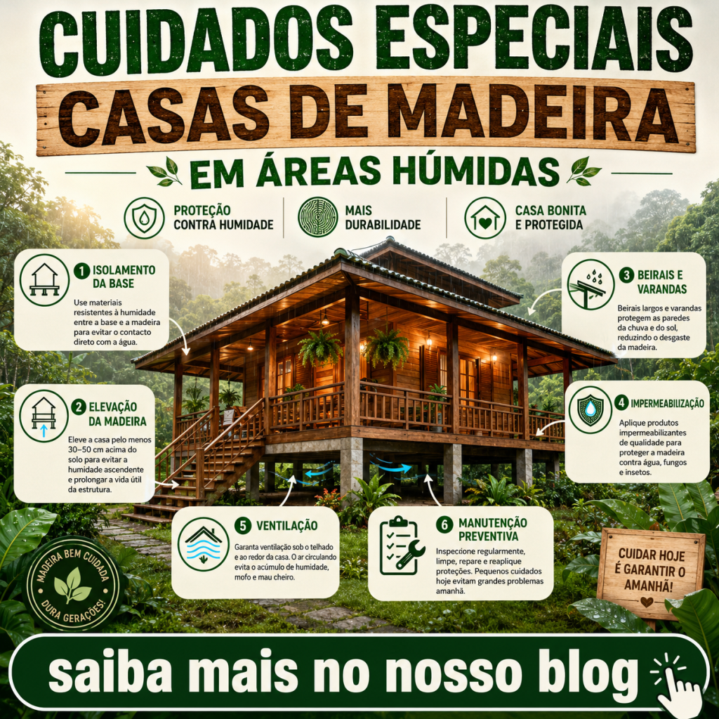 Cuidados Especiais com Casas de Madeira em Áreas Húmidas: