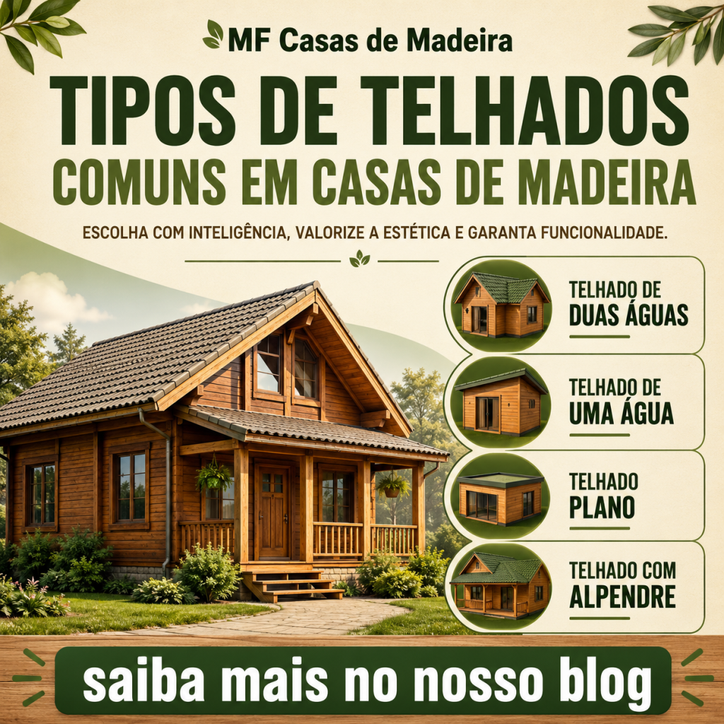 Tipos de telhados comuns em casas de madeira