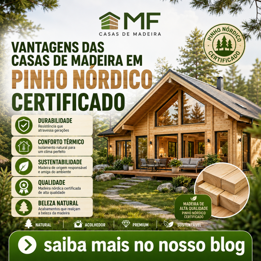 Vantagens das Casas de Madeira em Pinho Nórdico Certificado