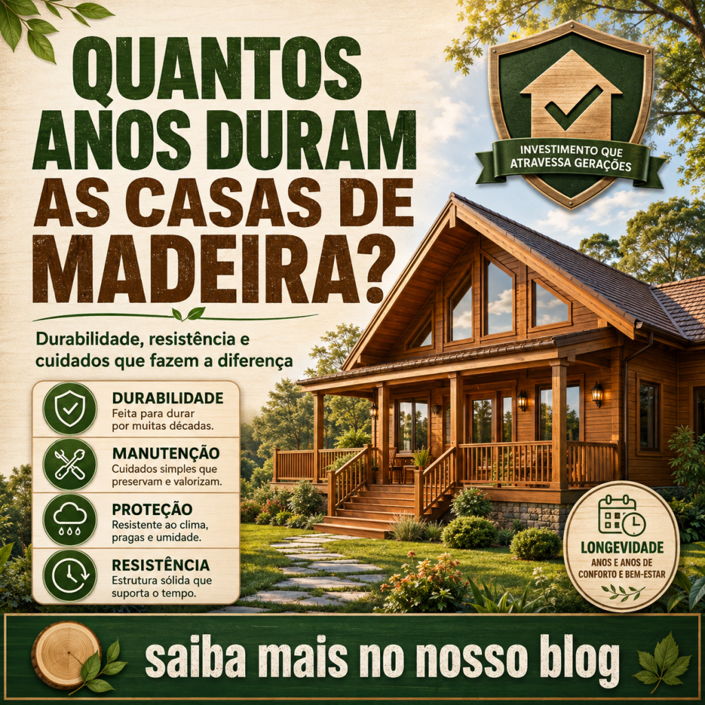 Quantos anos duram as casas de madeira?
