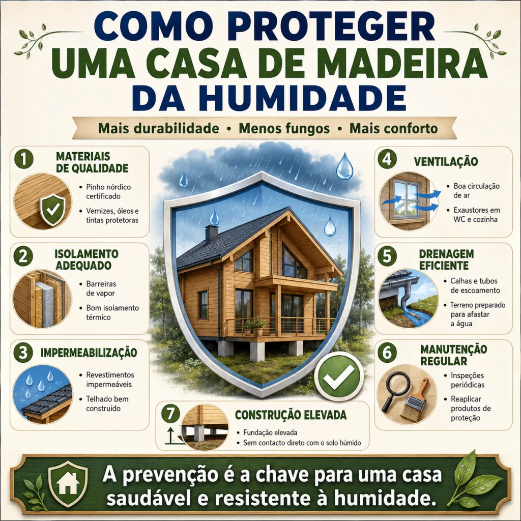 Como proteger uma casa de madeira da humidade?
