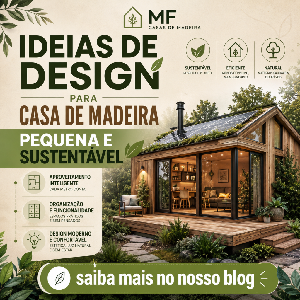 Ideias de design para casa de madeira pequena e sustentável?