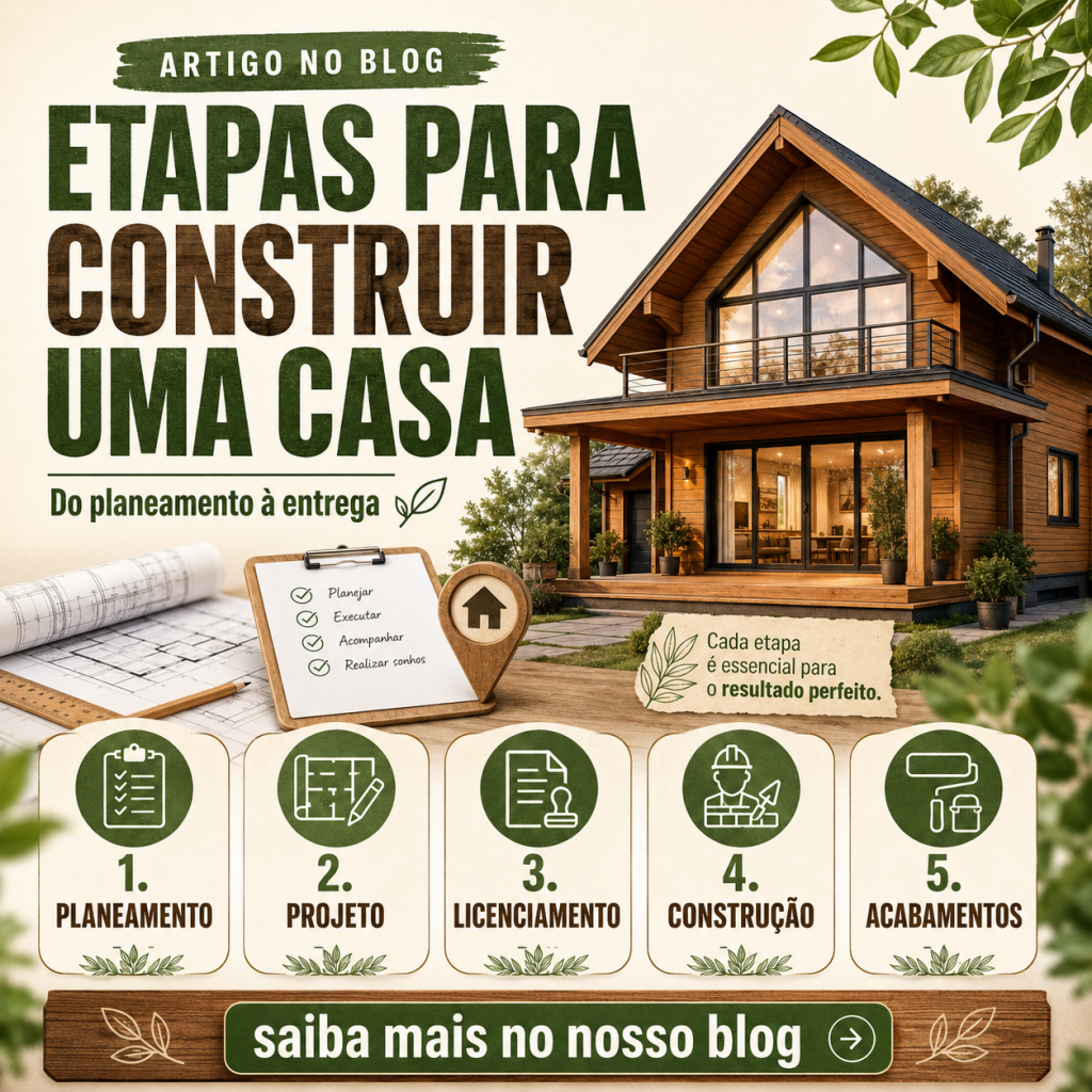 Quais são as etapas para construir uma casa?