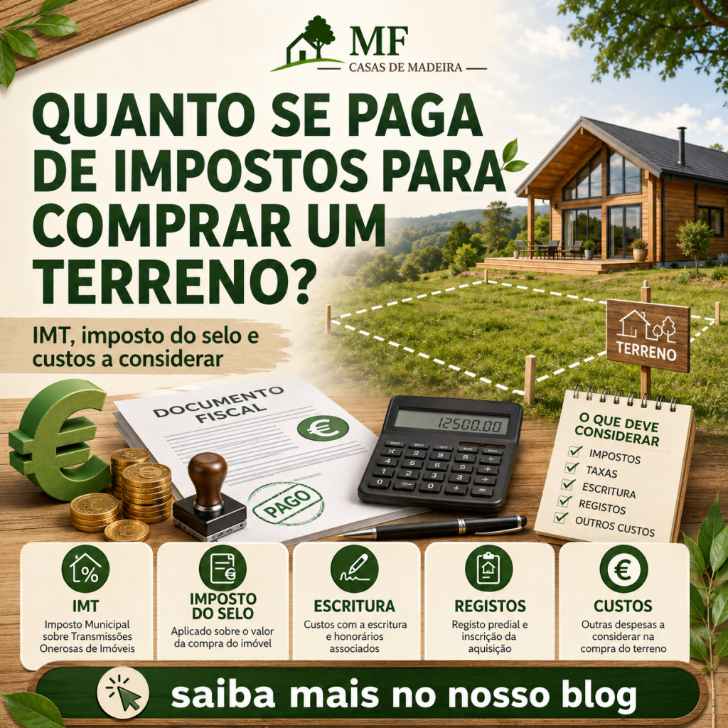 Quanto se paga de impostos para comprar um terreno?