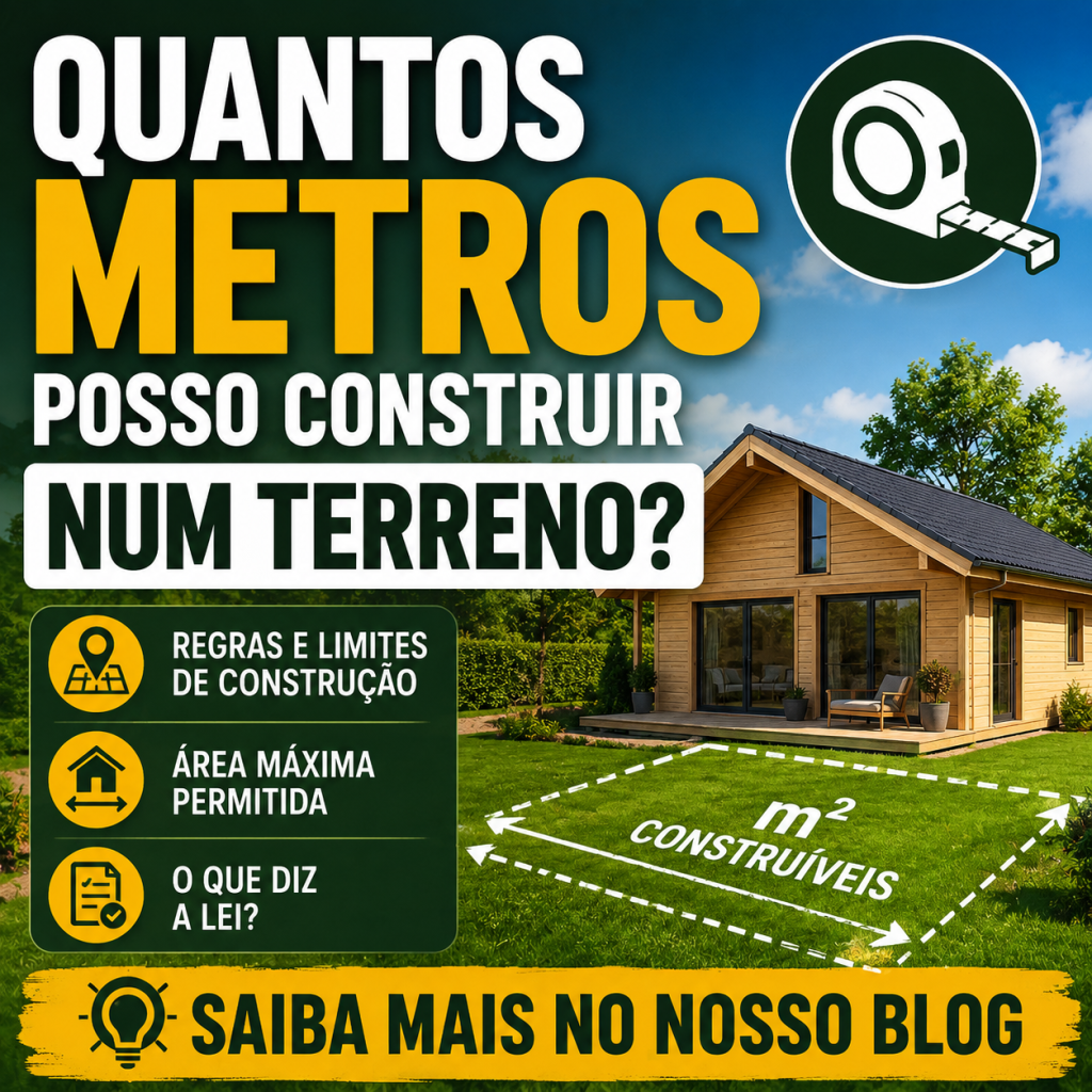 Quantos metros posso construir num terreno?