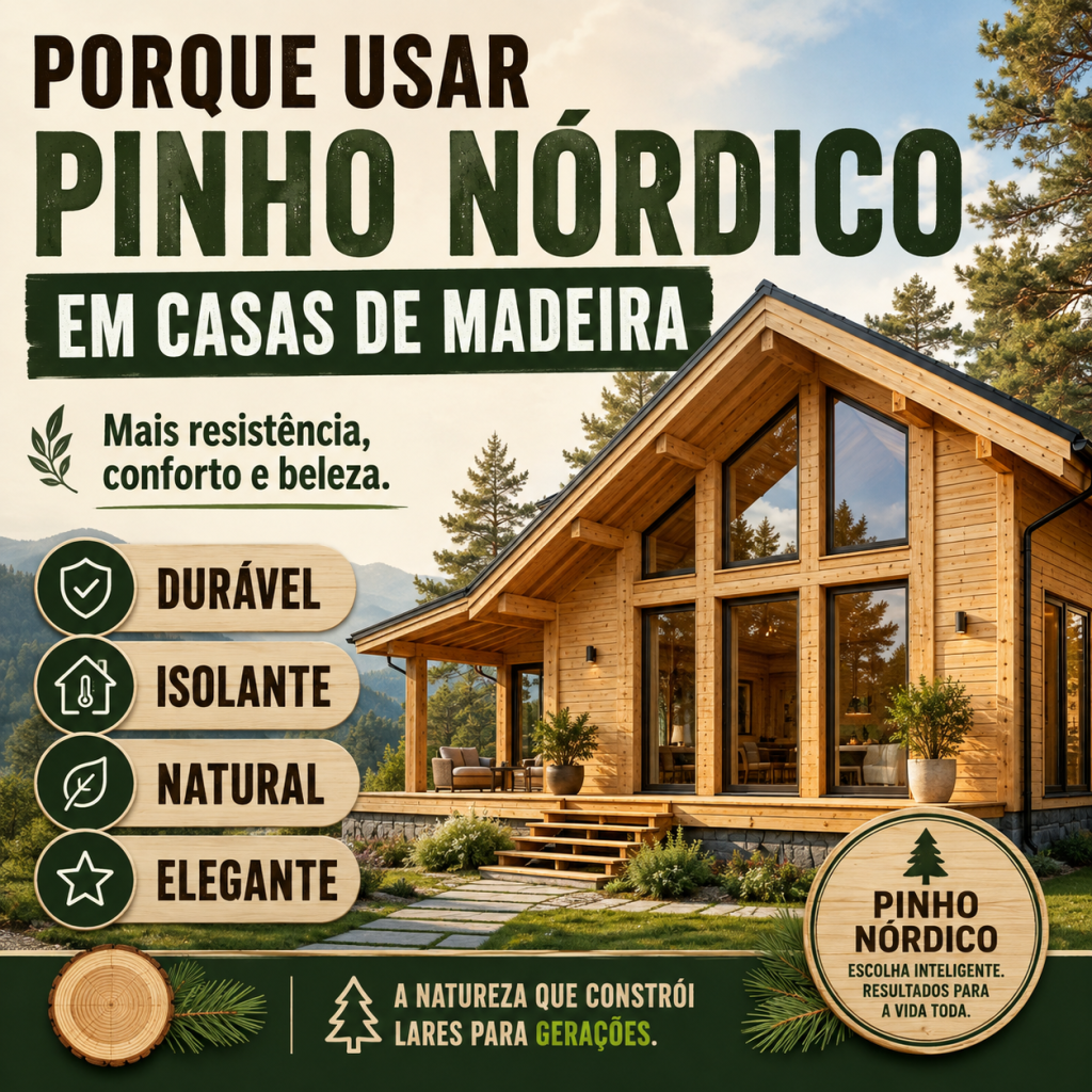 Porquê usar pinho nórdico em casas de madeira