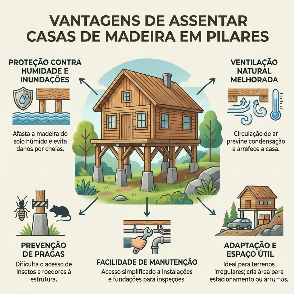 Vantagens de Assentar Casas de Madeira em Pilares