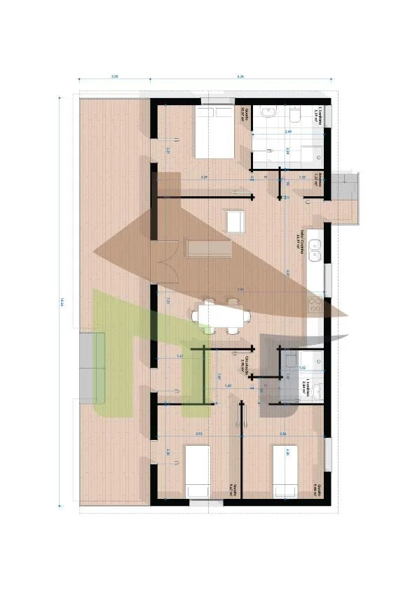 planta_roca Planta roca — Casa de Madeira Pré fabricada Roca