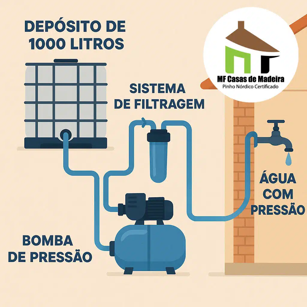 Sistema de água canalizada off the grid