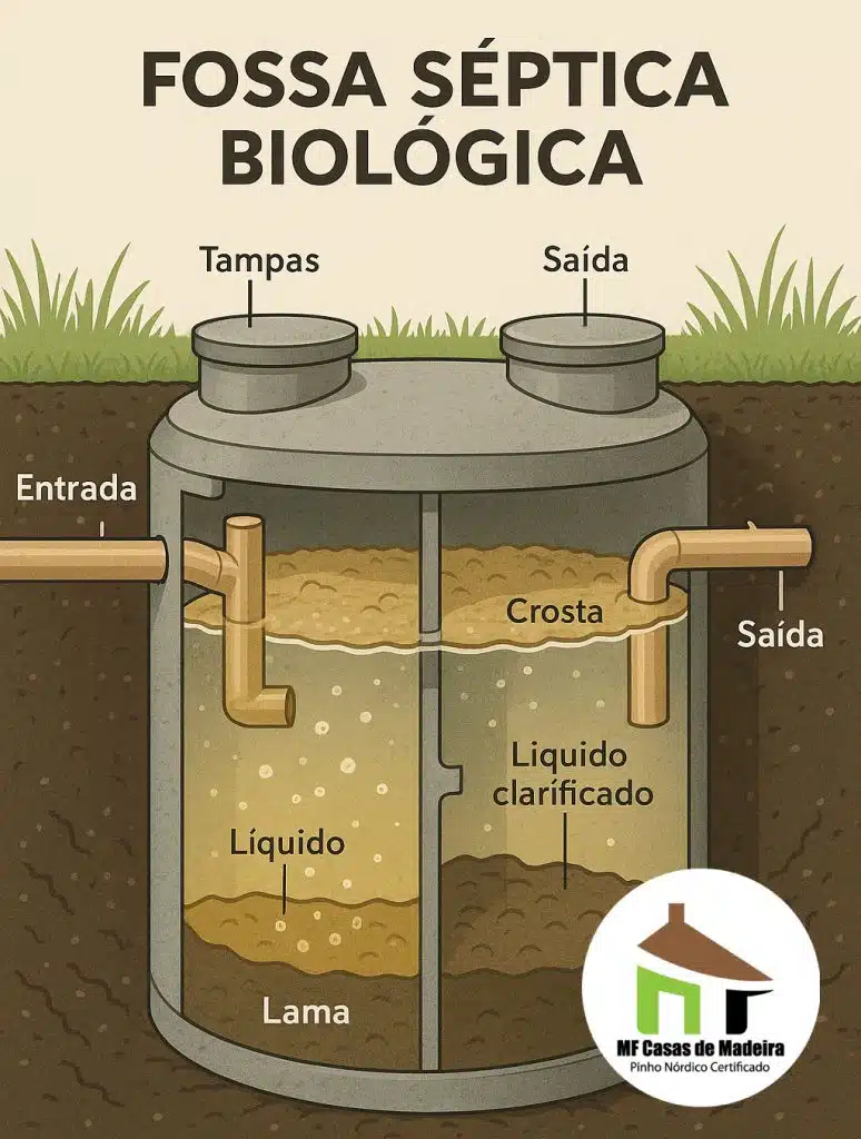 Funcionamento de uma Fossa Séptica Biológica