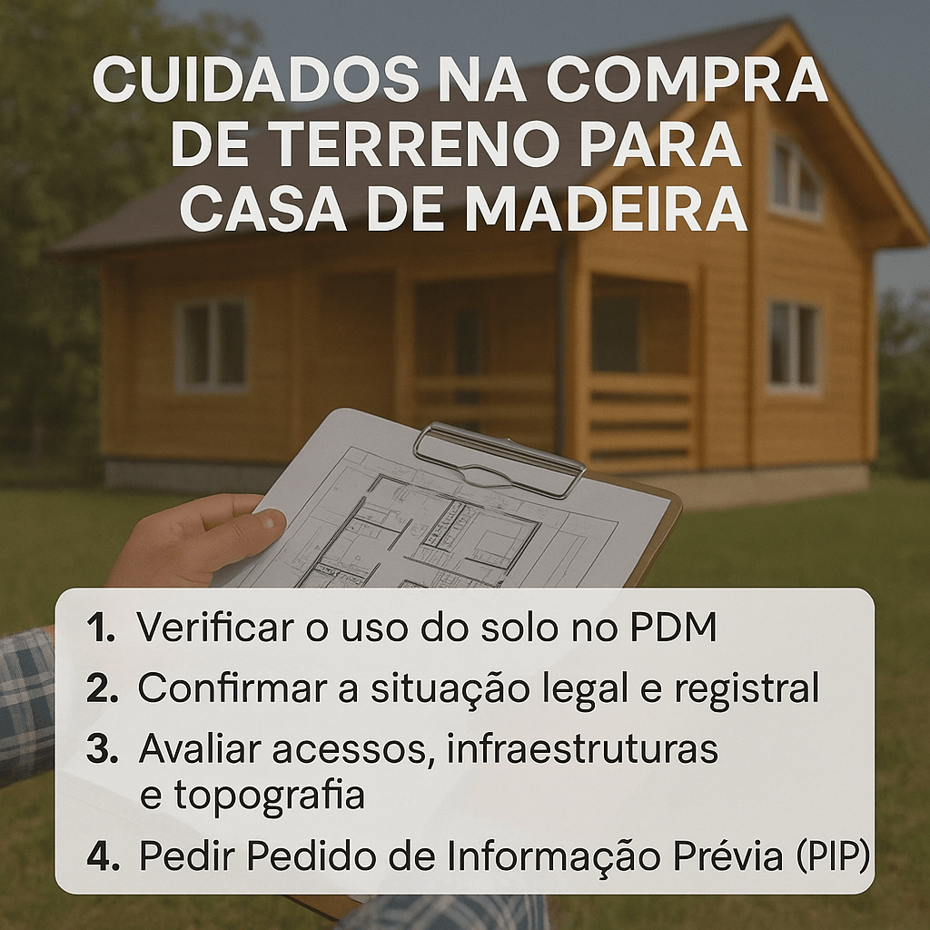 You are currently viewing Comprar Terreno em Portugal para Construir Casa de Madeira: Cuidados Essenciais a Ter